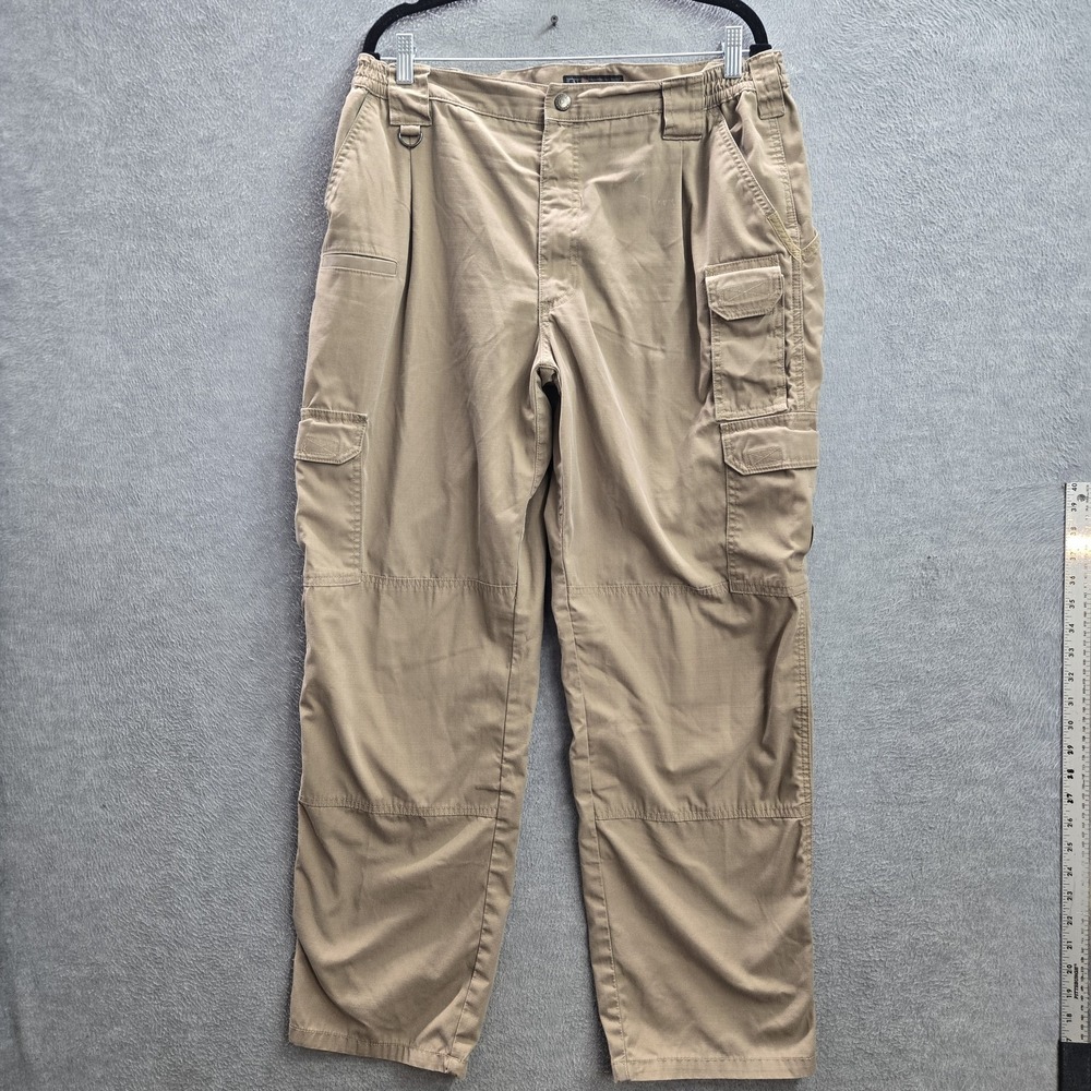 5.11 Tactical Men Pants 38X32 Khaki Cargo 74273 Taclite Pro Ripstop READ